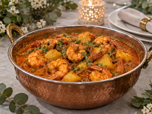 Prawn Curry presented at a premium catered event